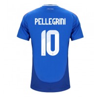 Fotbalové Dres Itálie Lorenzo Pellegrini #10 Domácí ME 2024 Krátký Rukáv